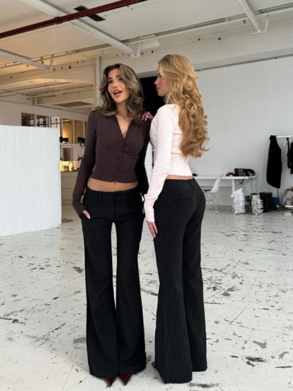 Gap Vtg Y2K 2 long black boot cut trouser work office pants